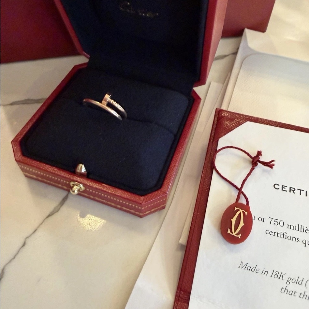 Cartier 18K Rose Gold Juste Un Clou Ring, Small Model Size 55